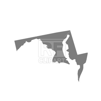 400x400 Maryland State Map Silhouette Free Vector Image Vector Artwork