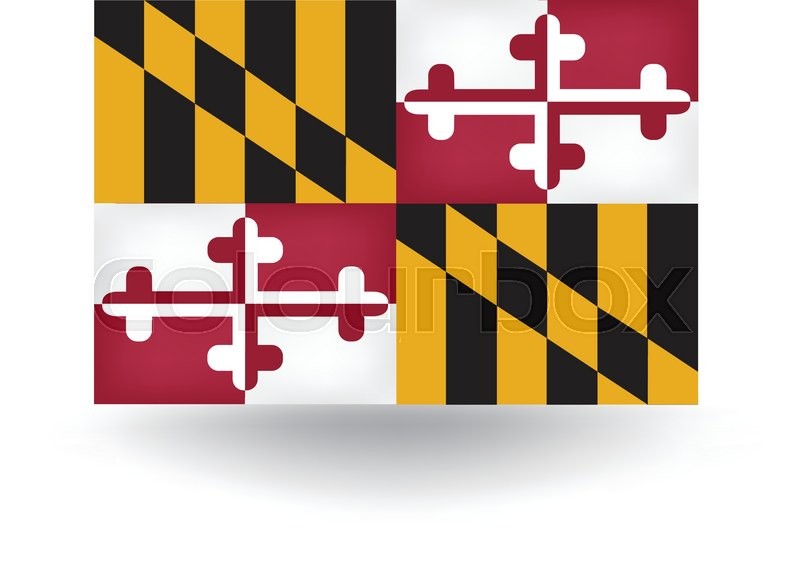 800x586 Official Flag Of The State Of Maryland. Stock Vector Colourbox