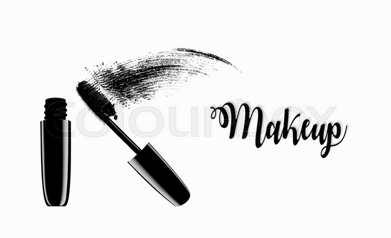 800x488 Model Of A Jar Of Mascara For Eyelashes. Vector Illustration