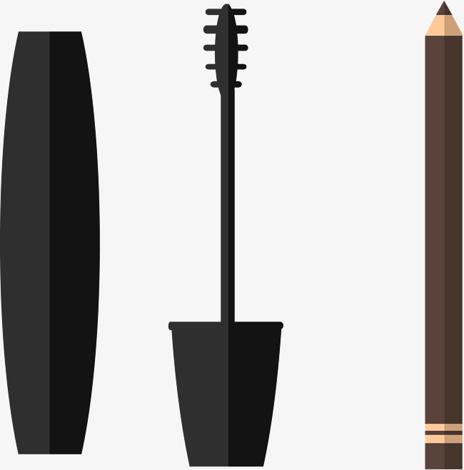 650x659 Vector Cartoon Mascara And Eyeliner, Cartoon Vector, Makeup