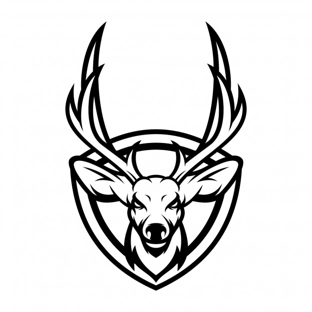 626x626 Deer Animal Sport Mascot Head Logo Vector Vector Premium Download