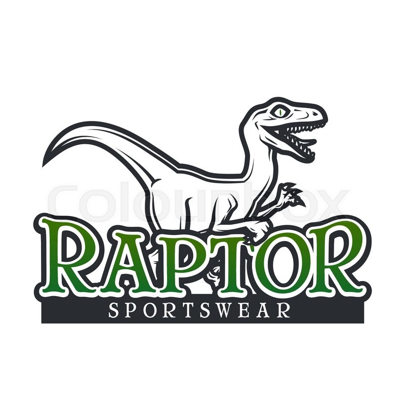 800x800 Dino Logo Vector Template. Raptor Sport Mascot Logotype Design