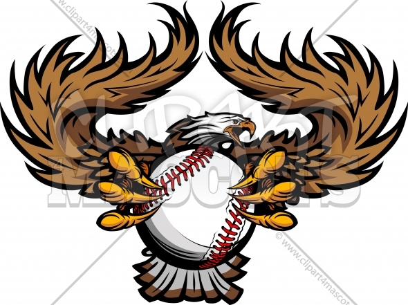 590x441 Eagle Baseball Logo Graphic Vector Clipart