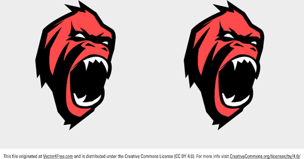 600x315 Gorilla Vector Mascot Free Vector In Adobe Illustrator Ai ( .ai