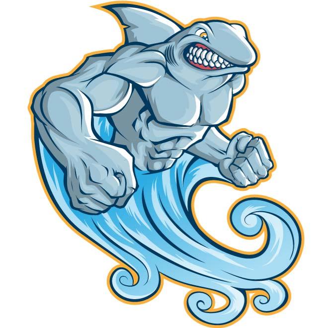 660x660 Shark Mascot Vector