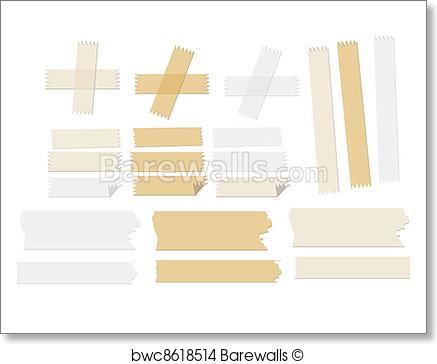 437x364 Art Print Of Masking Tape Vector Illustrations Barewalls Posters