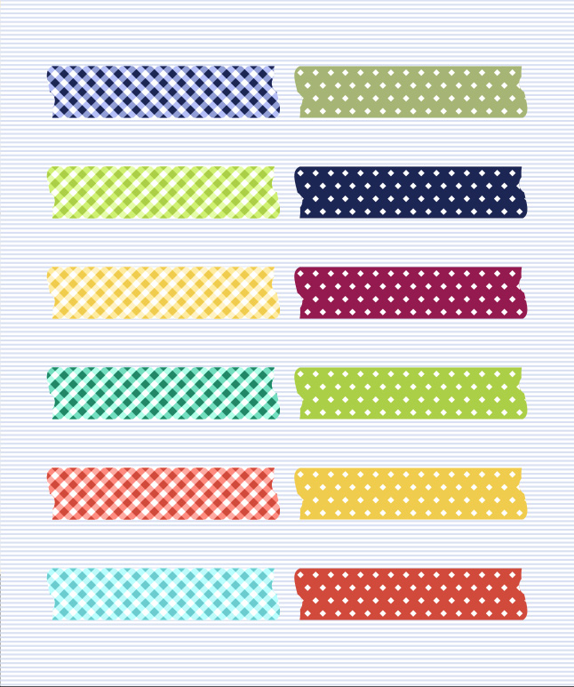 646x773 Free Vector Washi Tape Pack Vector Art Amp Graphics