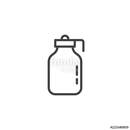 500x500 Carafe Of Water Outline Icon. Linear Style Sign For Mobile Concept