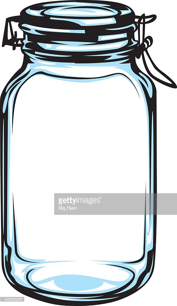 593x1024 Hand Draw Wedding Flower Mason Jar Stock Vector