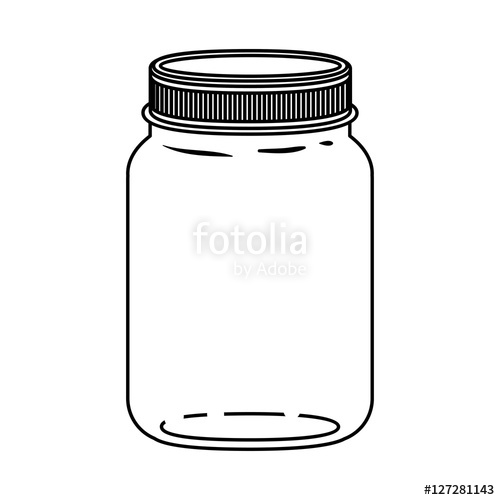 500x500 Mason Jar Icon. Retro Vintage And Decoration Theme. Isolated