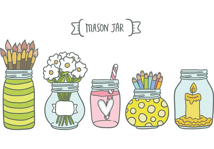 700x490 Free Mason Jar Vectors