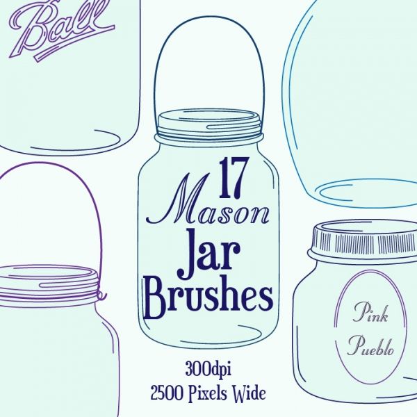 600x600 Free Vector Download Set Of Hand Drawn Mason Jar Vectors I Mason