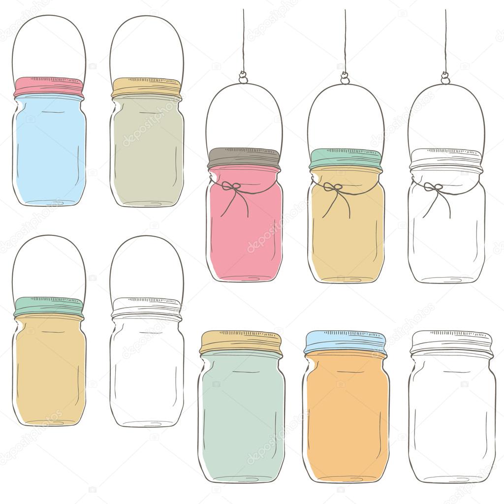 1024x1024 Drawn Mason Jar Vector