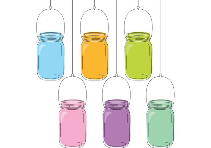 700x490 Free Vector Hand Draw Mason Jar Vectors