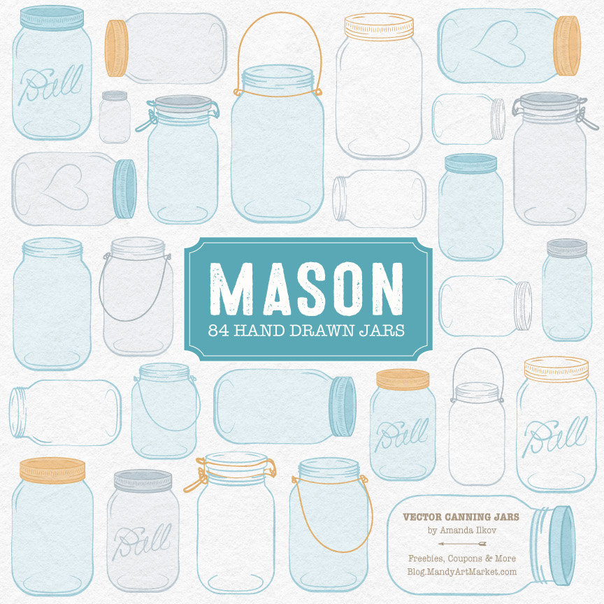 864x864 Mason Jar Clipart Glass Jar