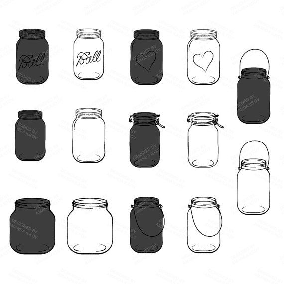 570x570 Professional Chalkboard Mason Jar Clip Art Jar Vectors