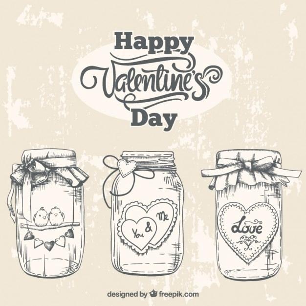 626x626 Drawn Mason Jars Set Free Vector Jar Template Download Updrill.co