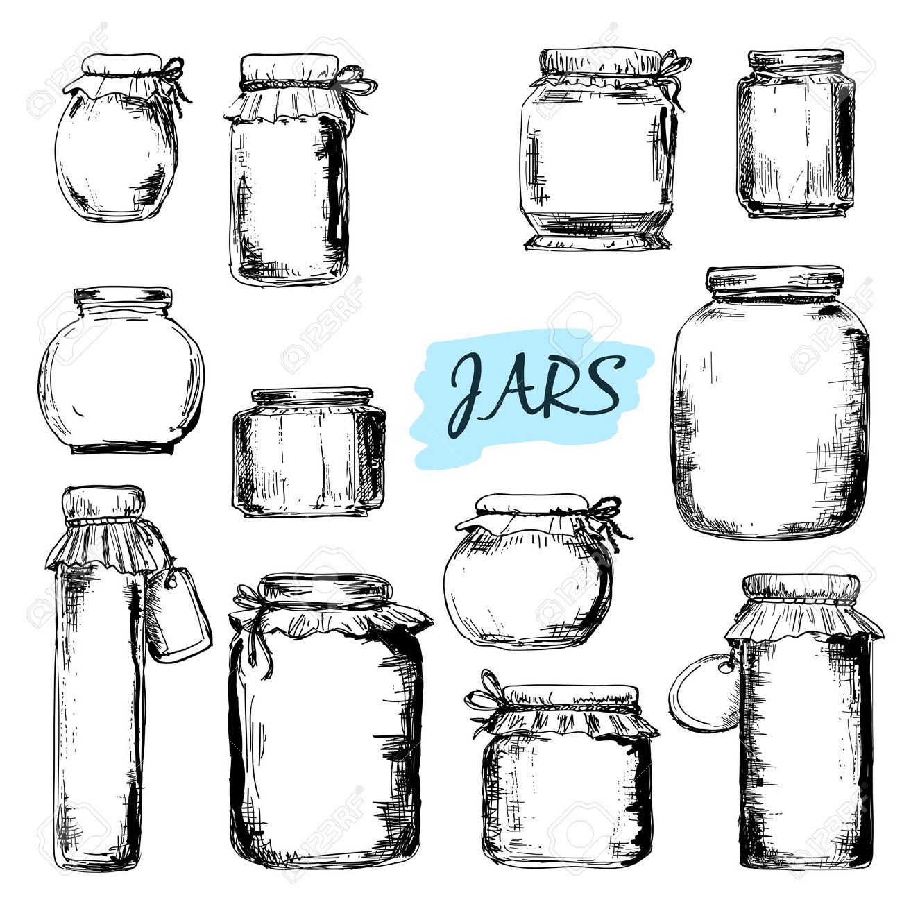 1300x1300 Drawn Mason Jar Vector
