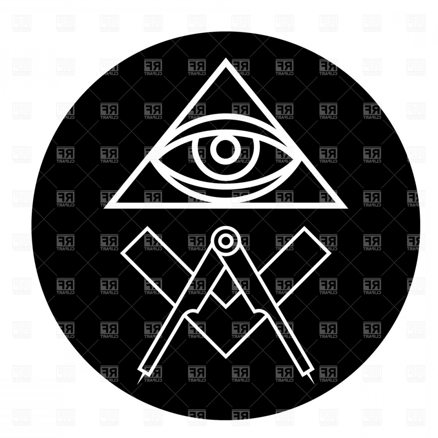 1440x1440 Masonic Eye Symbol Vector Clipart Lazttweet