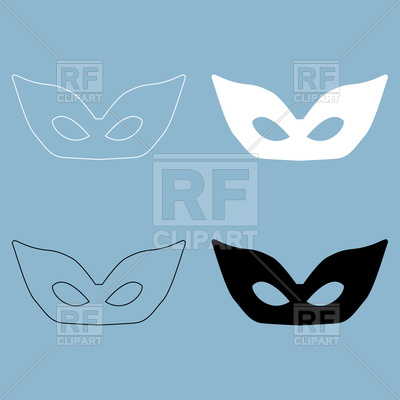 400x400 Masquerade Mask On Blue Background Vector Image Vector Artwork