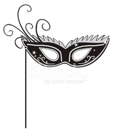 371x440 Masquerade Mask Stock Vector