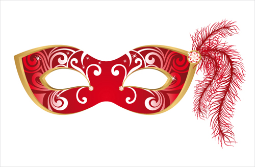 500x327 Mask With Masquerade Design Vector 03