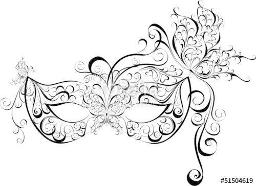 500x364 Masks For A Masquerade. Vector Party Mask. Stock Image And