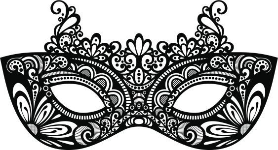 563x305 White Clipart Masquerade Mask