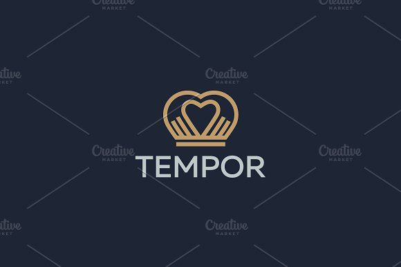580x386 Heart Crown Hands Vector Logo Logo Templates, Logos