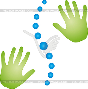 295x300 Spine, Hands, Orthopedics, Massage, Logo