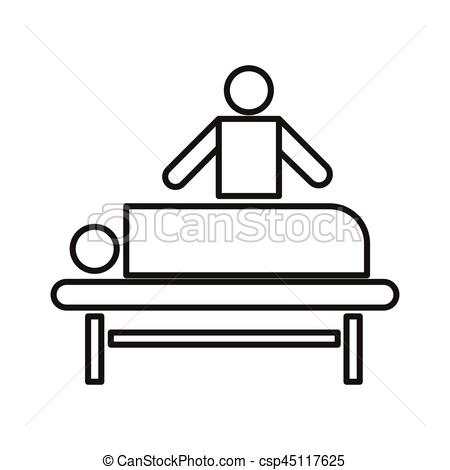 450x470 Simple Thin Line Natural Massage Icon Vector.