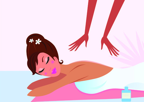 466x328 Vector Spa Massage Free Vector Download (208 Free Vector) For