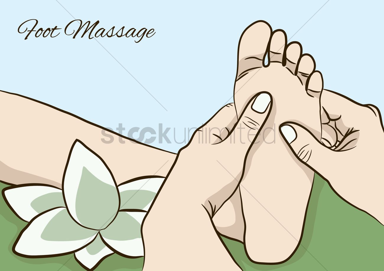 1300x919 Foot Massage Vector Image