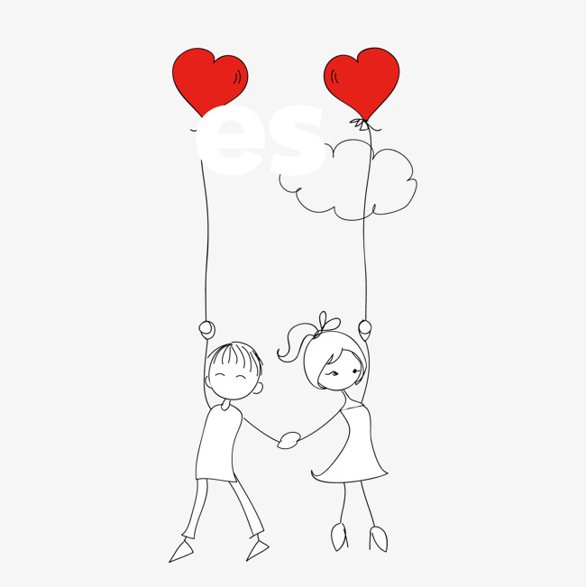 650x651 Cartoon Male And Female Match, Cartoon Vector, Vector, Red Love
