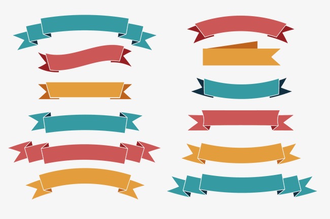 650x433 Fashion Design Vector Material Ribbon Tag, Classical Ribbon