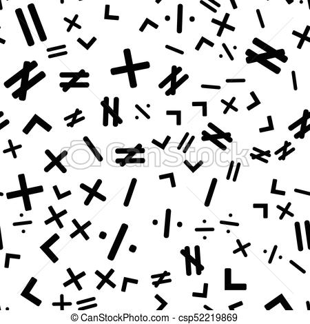 450x470 Mathematics Seamless Pattern, Background With Different Math