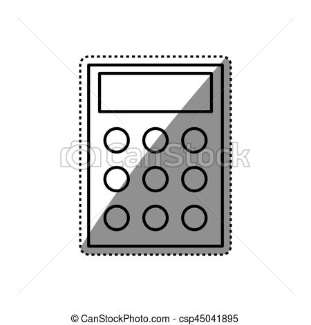 450x470 Calculator Math Device Icon Vector Illustration Graphic... Eps