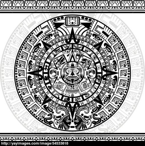 508x512 Mayan Calendar Vector