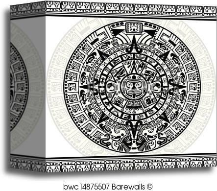 443x390 Canvas Print Of Mayan Calendar Barewalls Posters Amp Prints