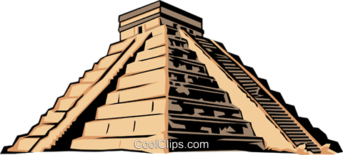 480x218 Mayan Pyramid Royalty Free Vector Clip Art Illustration Arch0153