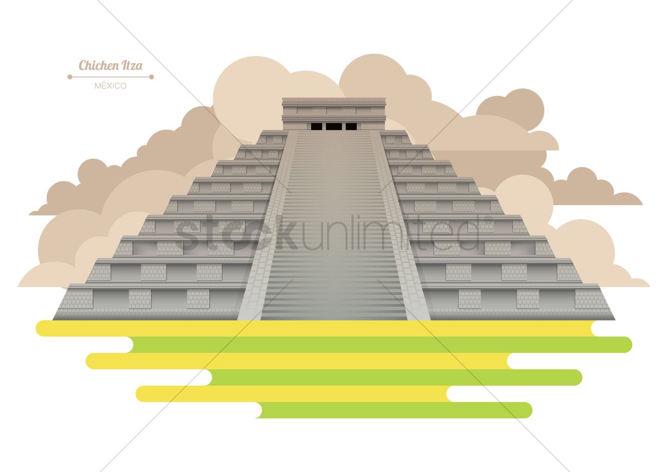 1300x919 Mayan Pyramid Vector Image