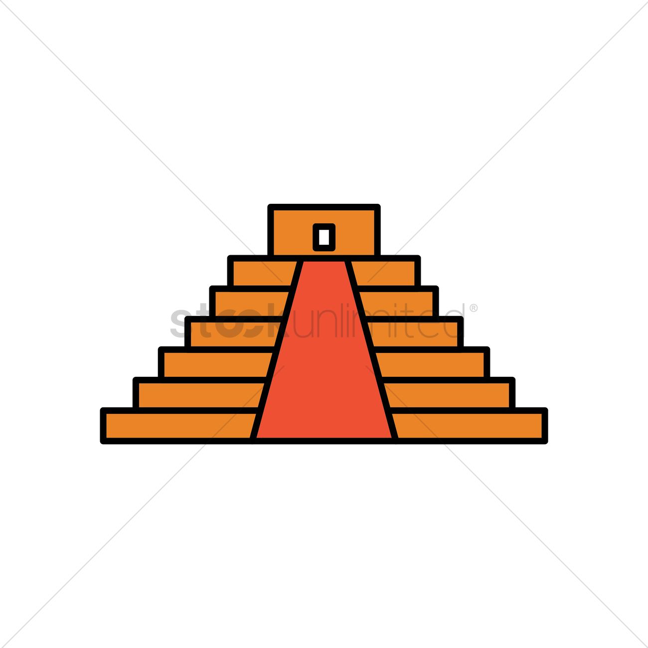 1300x1300 Mayan Pyramid Vector Image