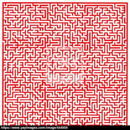 512x511 Red Maze Vector Vector