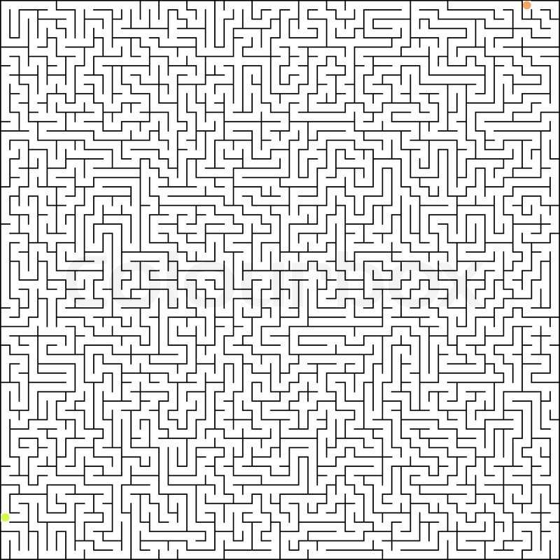 800x800 Vector Illustration Of Perfect Maze Stock Vector Colourbox