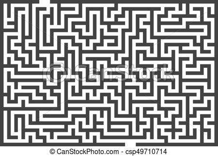 450x322 Vector Labyrinth Maze. Entry And Exit. Rebus Geometric Game.