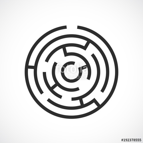 500x500 Labyrinth Maze Vector Icon Stock Image And Royalty Free Vector