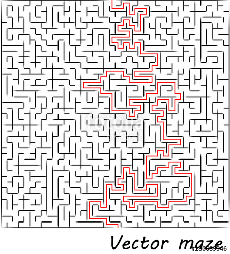 452x500 Maze Vector Illustration Stock Image And Royalty Free Vector