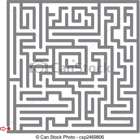 450x449 Maze. Vector Illustration.
