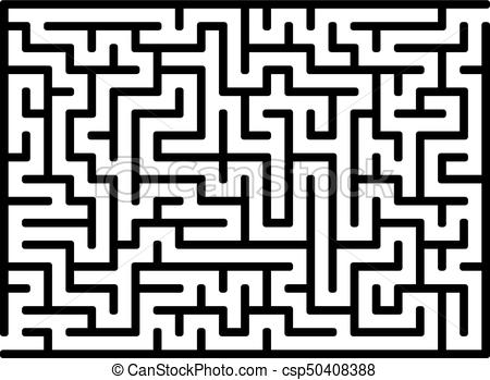 450x349 Vector Labyrinth Maze. Entry And Exit. Rebus Geometric Game.
