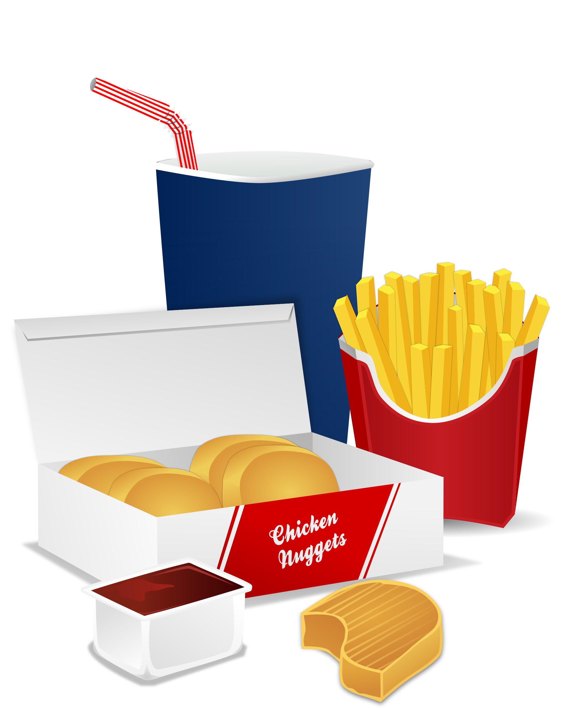 1920x2400 Fast Food Meal Vector Clipart Image